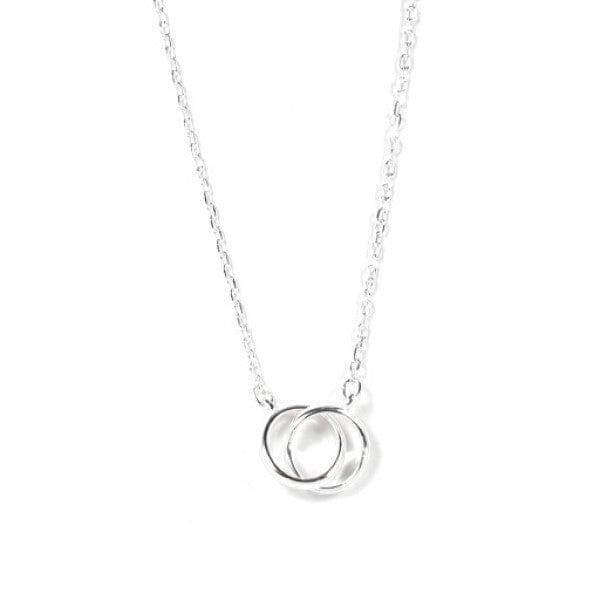 Damen Silber Halskette verbundene Ringe - ALWAYS TOGETHER Halsketten KOOMPLIMENTS