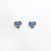 Damen Silber Ohrstecker mit Chalcedon-Stein Ohrstecker KOOMPLIMENTS