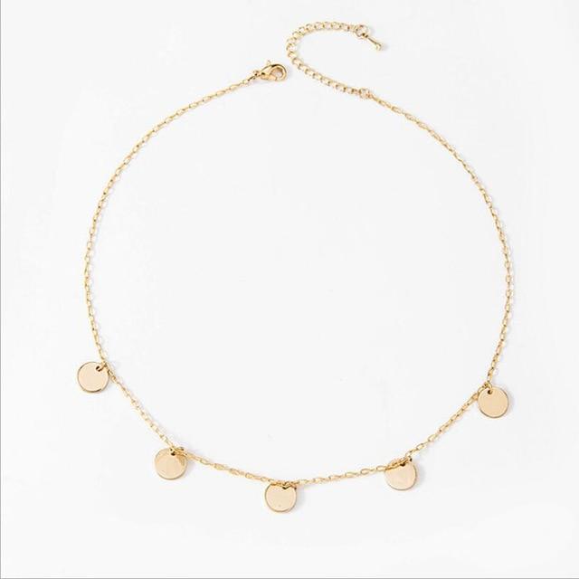Disc Choker Halskette Gold Halsketten KOOMPLIMENTS
