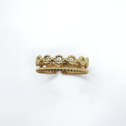 Doppel Linien Ring mit Blumen Ringe KOOMPLIMENTS