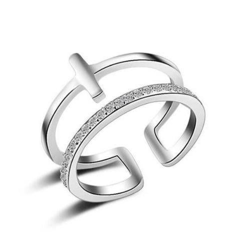 Doppelring mit Kreuz Ringe KOOMPLIMENTS