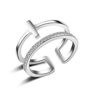 Doppelring mit Kreuz Ringe KOOMPLIMENTS
