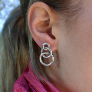 Drei Reifen Silber Ohrringe Ohrringe KOOMPLIMENTS