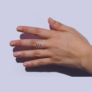 Dreifach breiter Silberring Ringe KOOMPLIMENTS