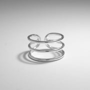 Dreifach breiter Silberring Ringe KOOMPLIMENTS