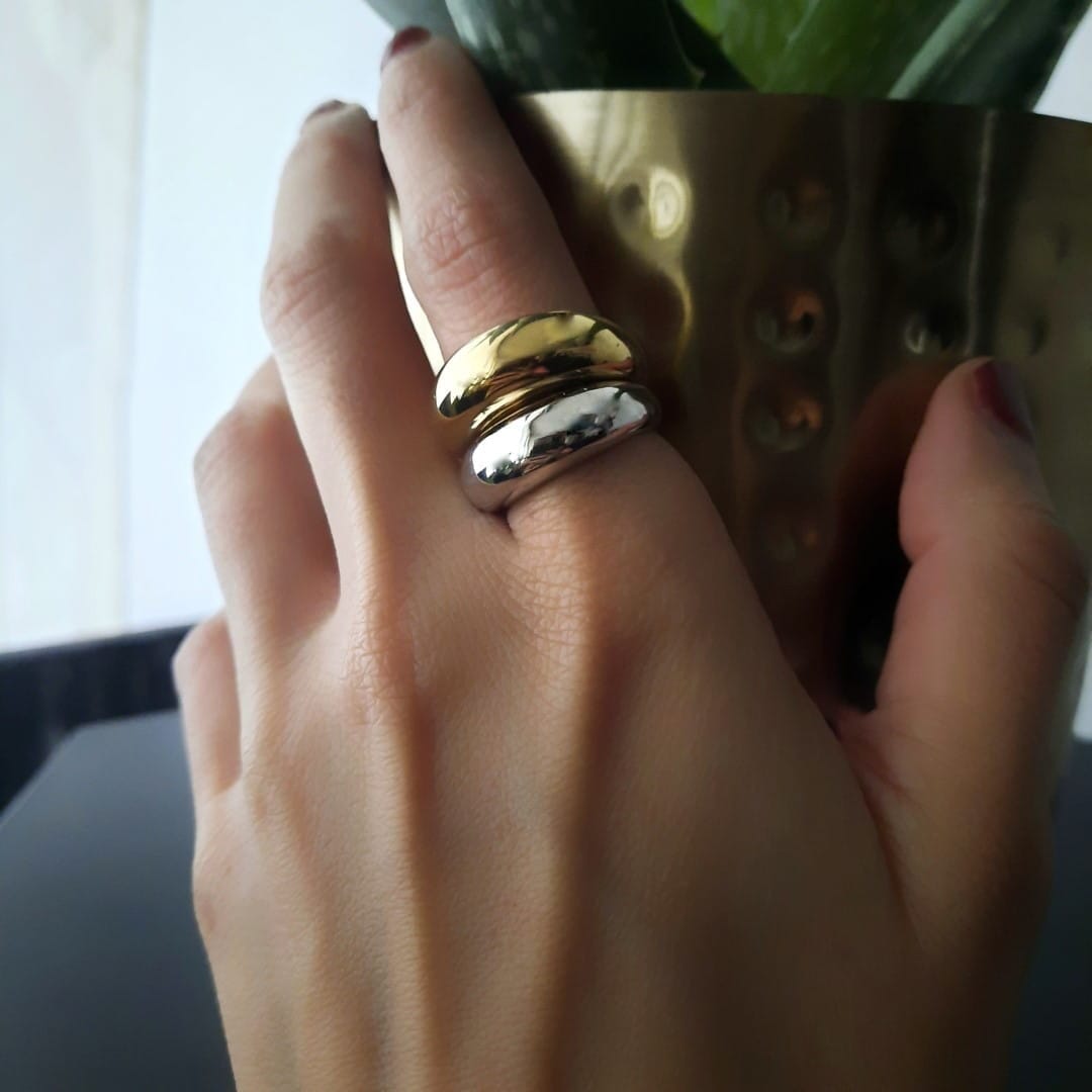 Edelstahl Ring - Big Curvy Ringe KOOMPLIMENTS