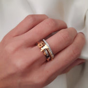 Edelstahlring-SET mit Schloss und Schlüssel Ringe KOOMPLIMENTS