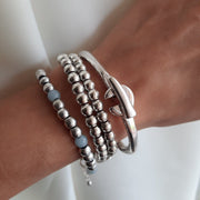 Einfaches Silber Perlen Armband - Malve Armband KOOMPLIMENTS 