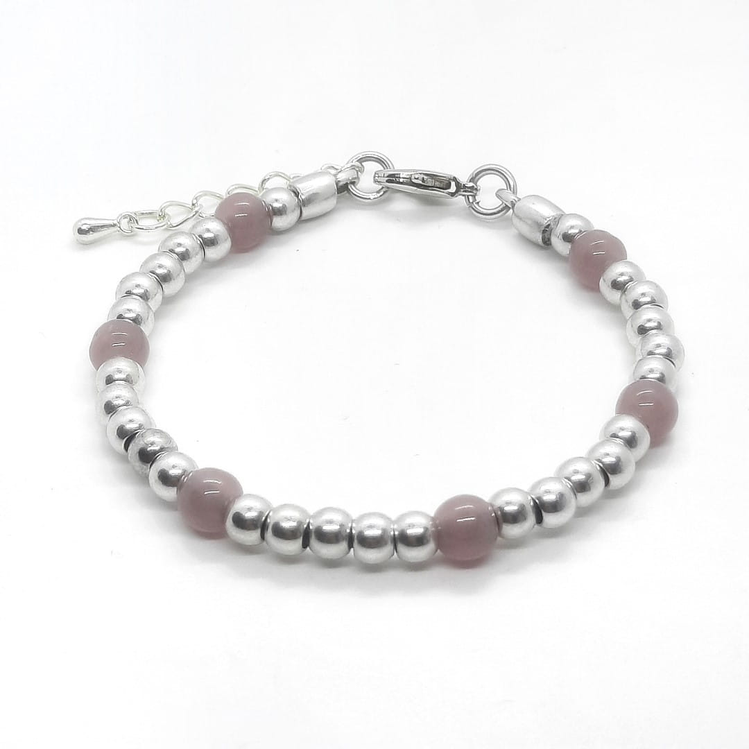 Einfaches Silber Perlen Armband - Malve Armband KOOMPLIMENTS