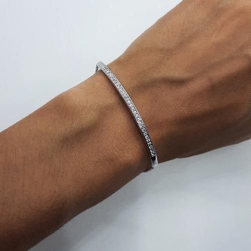 Einstellbares Armband aus Silber mit Zirkonia Armband KOOMPLIMENTS