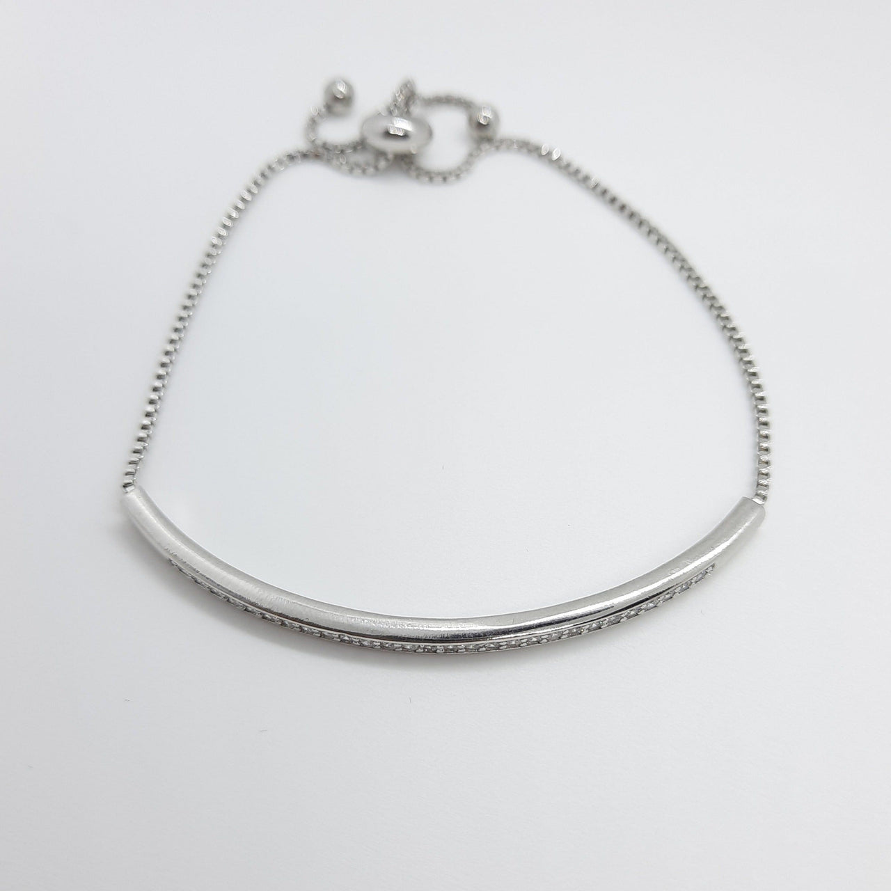 Einstellbares Armband aus Silber mit Zirkonia Armband KOOMPLIMENTS