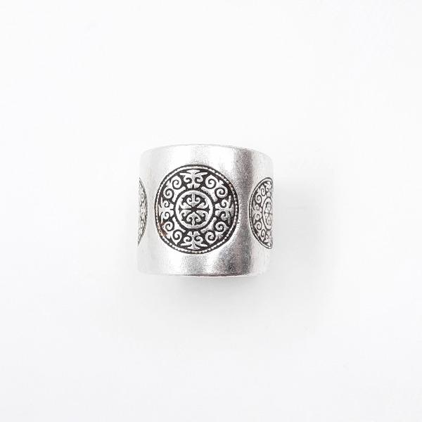 Ethnischer Breiter Silber-Ring - Mandala Ringe KOOMPLIMENTS