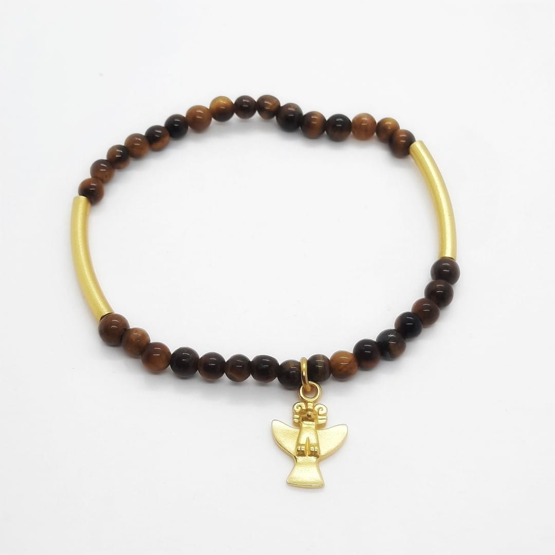 Ethnisches Armband mit Edelsteinen - Präkolumbianische Kulturen Armband KOOMPLIMENTS
