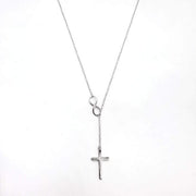 Feine 925 Silber Halskette - Infinity Kreuz - Silber oder Gold Halsketten KOOMPLIMENTS