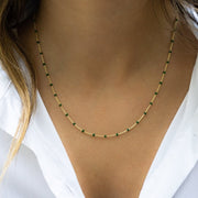 Feine Edelstahlkette mit graue Perlen KOOMPLIMENTS