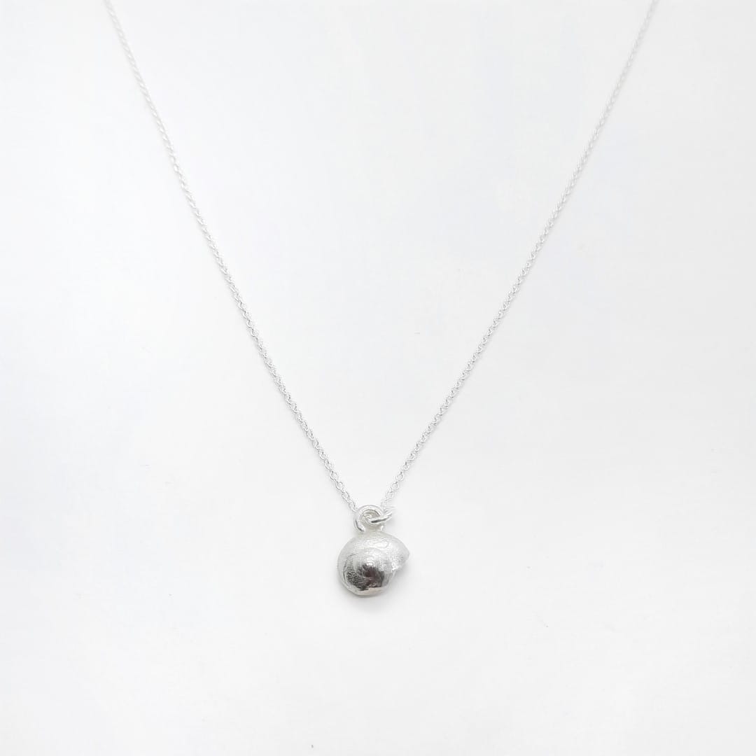 Feine minimale Sea Shell-Halskette auf Sterlingsilber Halsketten KOOMPLIMENTS