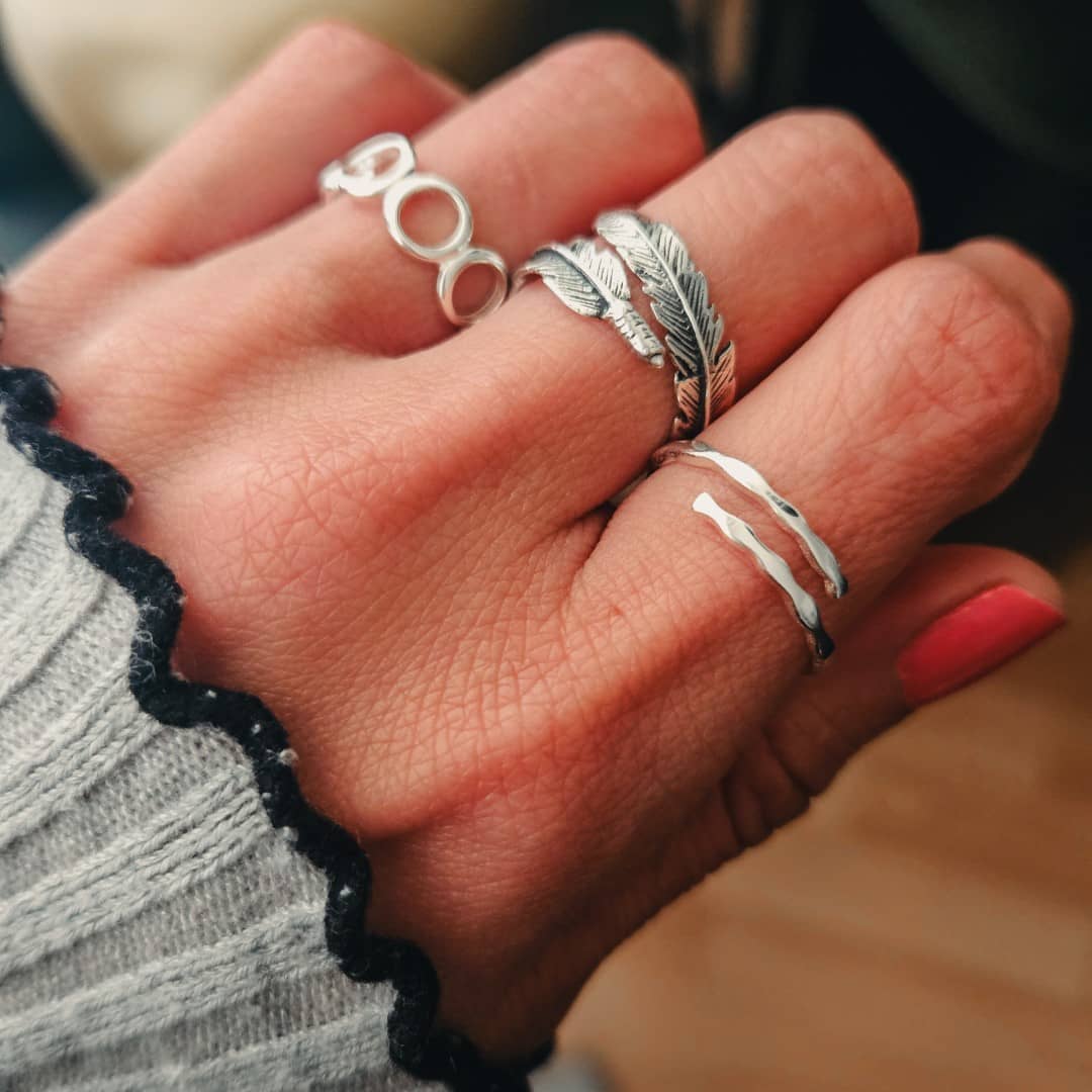 Feine offener Silberring Ringe KOOMPLIMENTS
