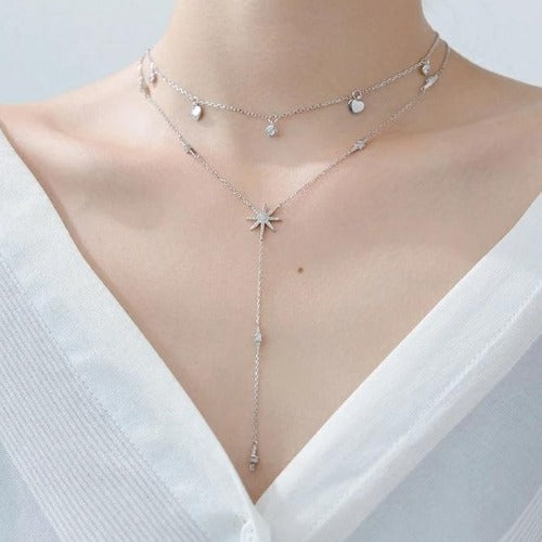 Feine Silber-Halskette mit Stern Halsketten KOOMPLIMENTS
