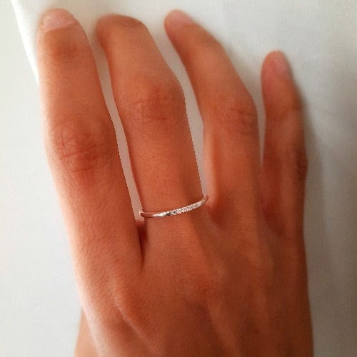 Feiner Ring aus 925 Sterlingsilber mit Zirkonien Ringe KOOMPLIMENTS