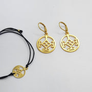 Feines Schnurarmband mit Kreuzkreis - Nariño Armband KOOMPLIMENTS