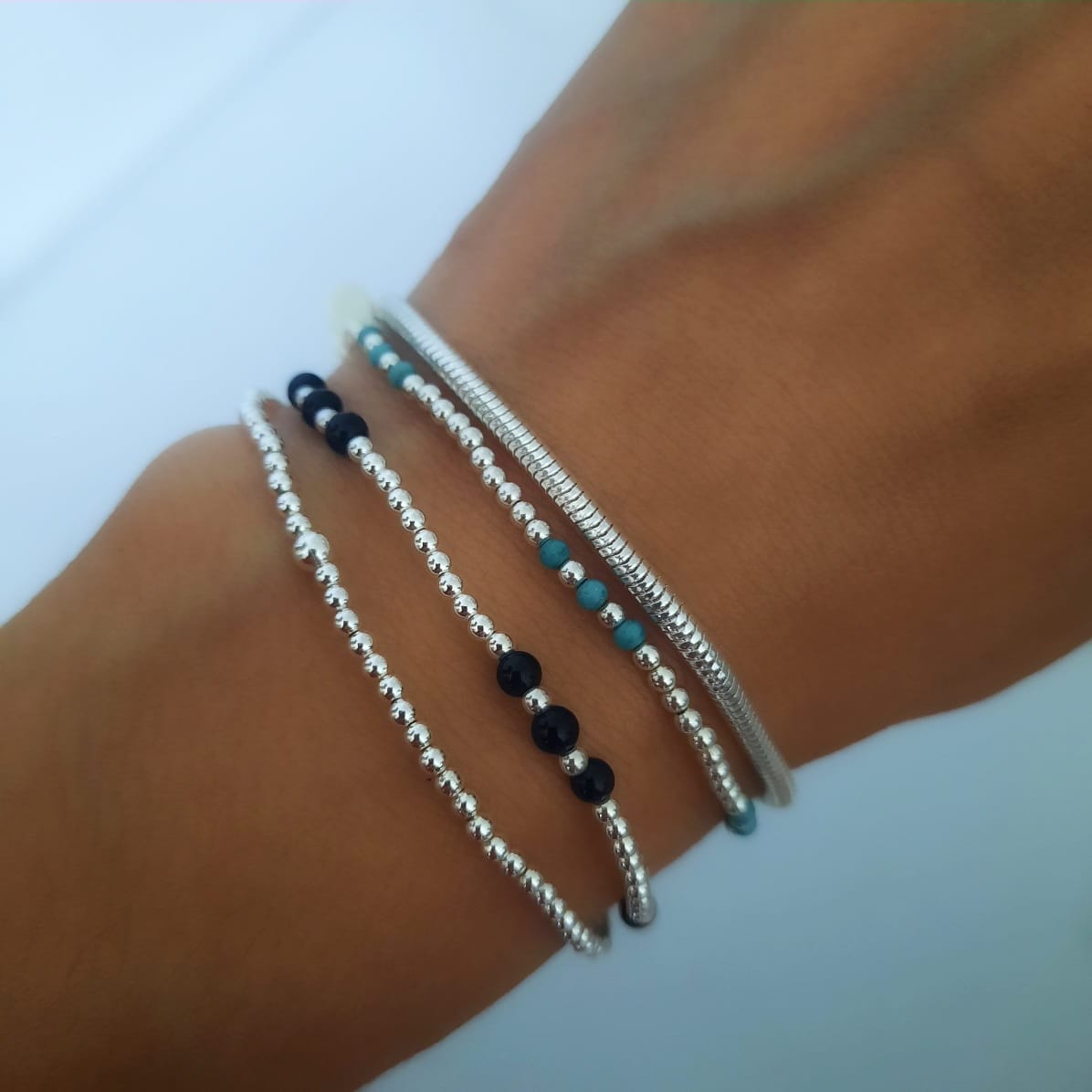 Feines Silber Perlen Armband klassisch Armband KOOMPLIMENTS
