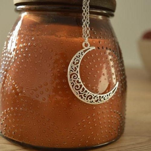 Filigrane Halbmond-Halskette aus Silber -  Oriental Halsketten KOOMPLIMENTS