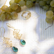 Filigrane Ohrringe Smaragd Swarovski - LIANA Ohrringe KOOMPLIMENTS