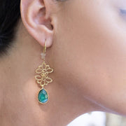 Filigrane Ohrringe Smaragd Swarovski - LIANA Ohrringe KOOMPLIMENTS