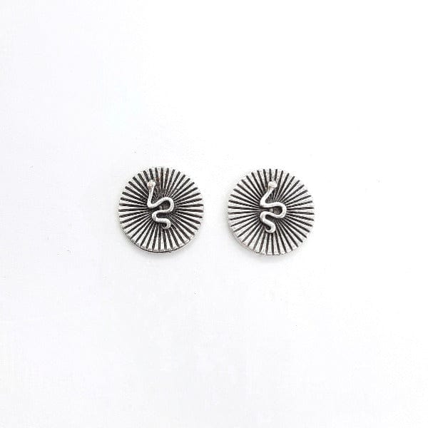 Flache runde Ohrringe - Mini Schlange Ohrstecker KOOMPLIMENTS