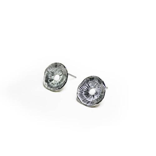 Flache runde Ohrstecker aus Sterlingsilber - Sillage Ohrstecker KOOMPLIMENTS