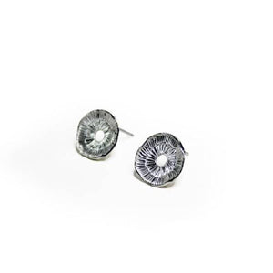 Boucles d' Boucles d'oreilles rondes plates en argent sterling - Sillage