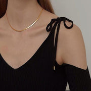 Flache Schlangenkette aus Edelstahl Halsketten KOOMPLIMENTS