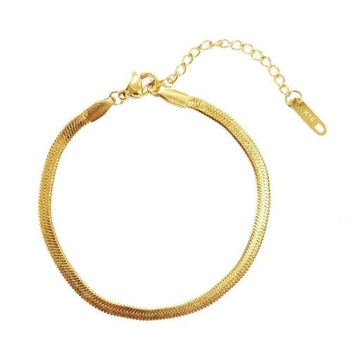 Flaches Schlangenarmband aus Edelstahl Armband KOOMPLIMENTS
