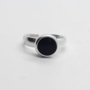 Frauen Ring Massiv Silber - Lemo Schwarz Ringe KOOMPLIMENTS