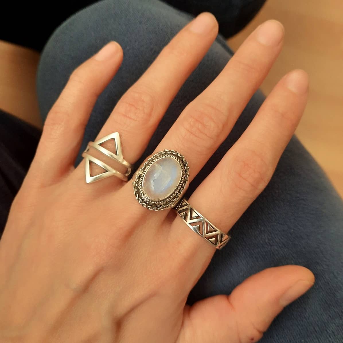 Geometrischer Ring Silber - Kira Ringe KOOMPLIMENTS