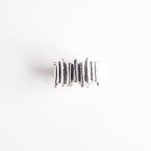 Geometrischer Silberring mit Linien - Bambus Ringe KOOMPLIMENTS