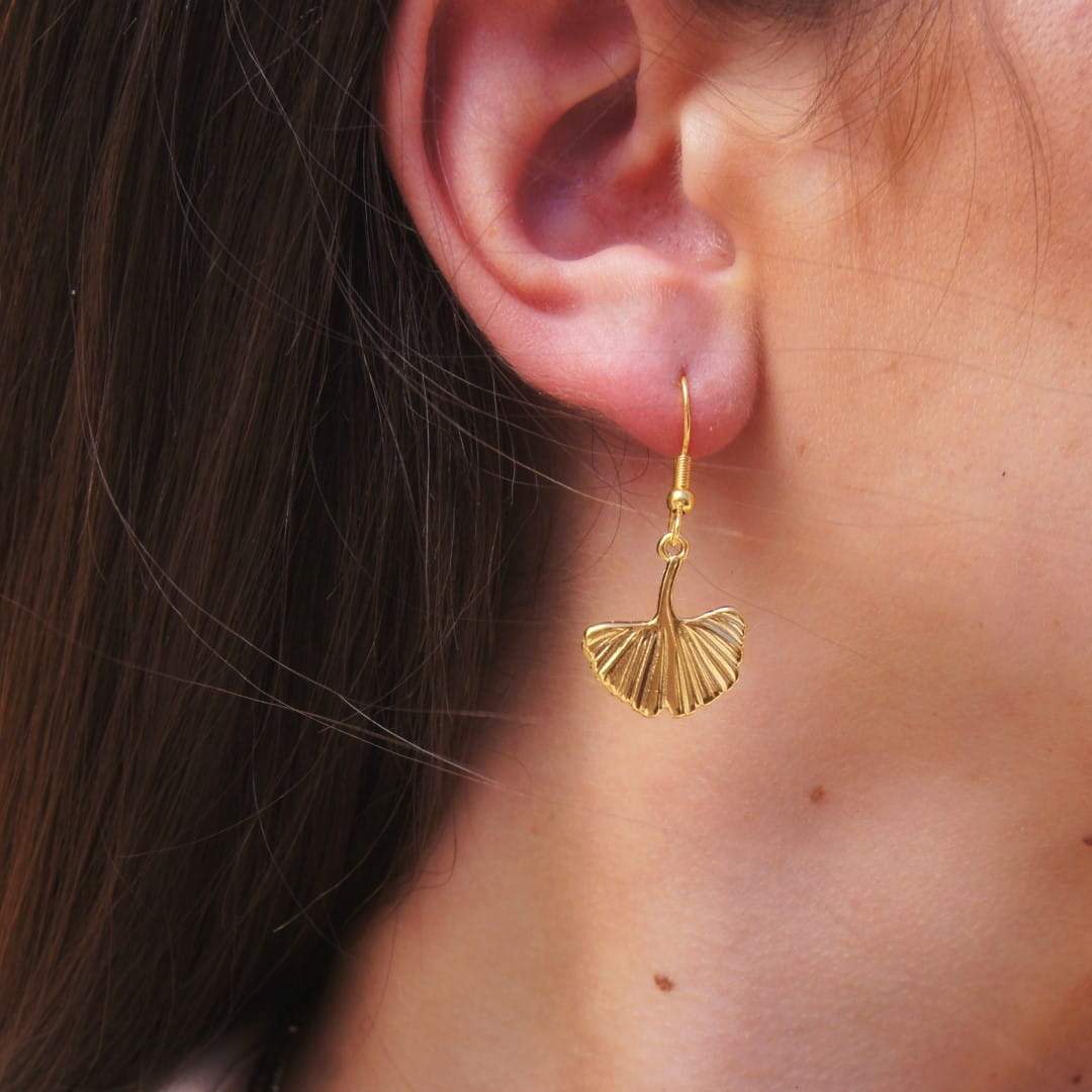 Ginkgoblatt Ohrringe - Silber Ohrringe KOOMPLIMENTS