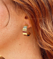 Gold Creolen in C Form Antlia - Lucera Ohrringe KOOMPLIMENTS