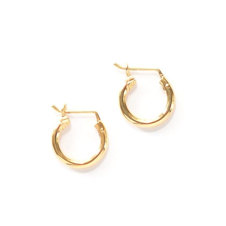 Gold Damen Creolen aus Silber - ADRIANA HOOPS Ohrringe KOOMPLIMENTS