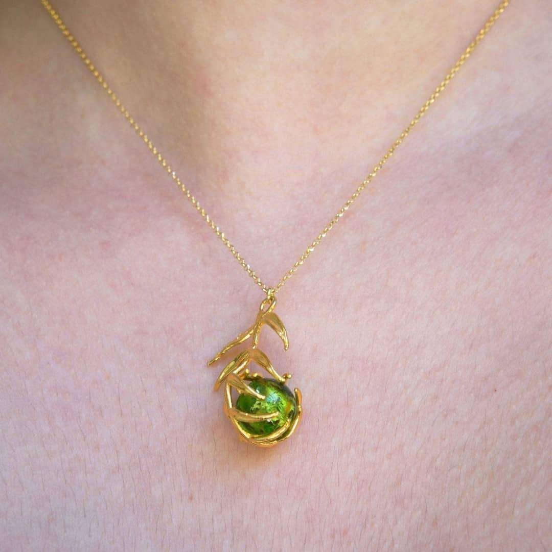 Gold Halskette mit Muranoglas - Araucaria Halsketten KOOMPLIMENTS