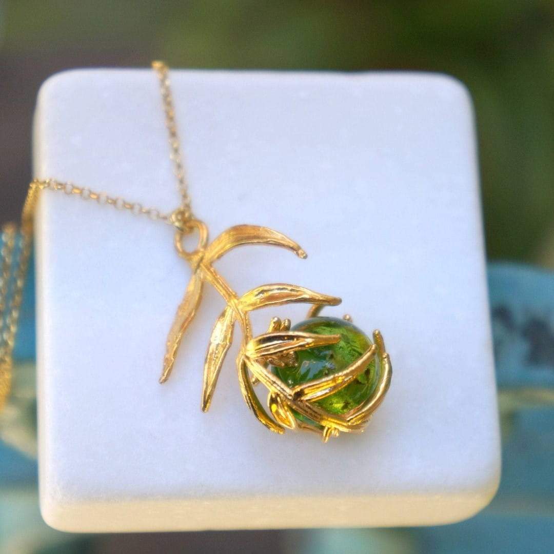 Gold Halskette mit Muranoglas - Araucaria Halsketten KOOMPLIMENTS