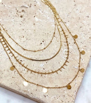 Gold Layerhalsketten aus Edelstahl - KIANA Halsketten KOOMPLIMENTS 