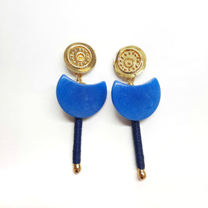 Gold Ohrringe Helene Midi Tagua - Sueños Blau