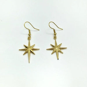 Boucles d'oreilles dorées étoiles à 7 branches - FEE-STAR