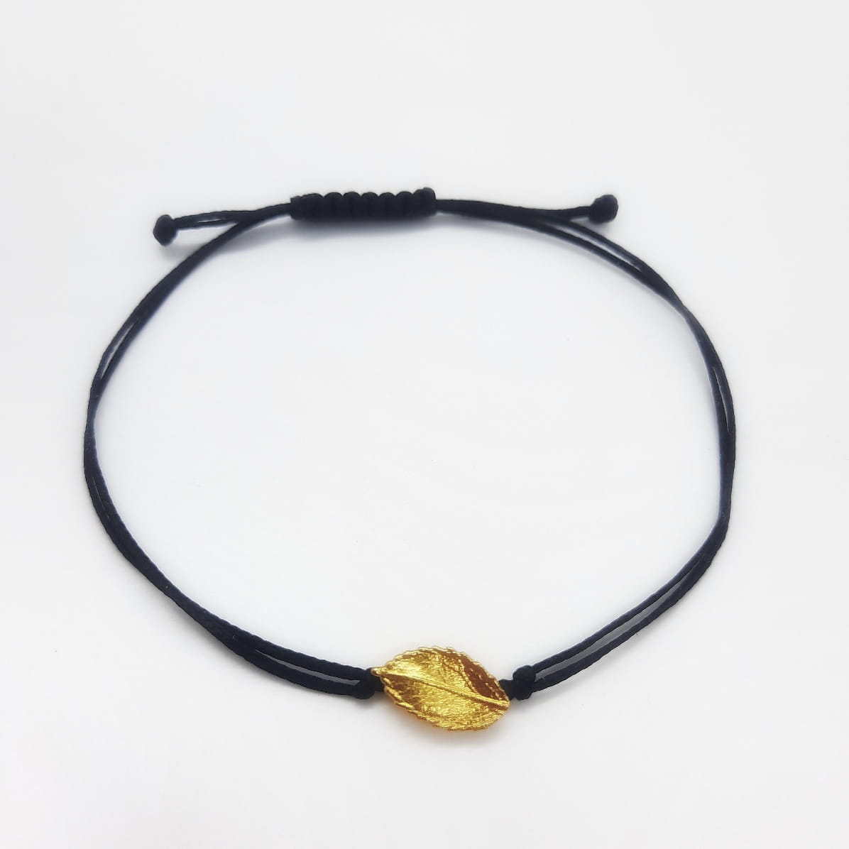 Gold verstellbares Rosenblatt-Armband - Real Rose Leaf Halsketten KOOMPLIMENTS