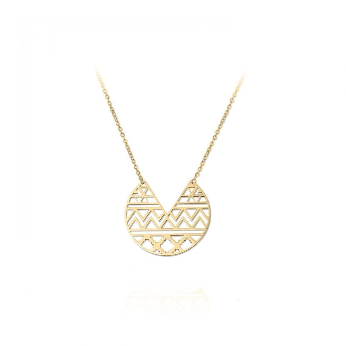 Goldene Halskette mit Anhänger - ORA Halsketten KOOMPLIMENTS