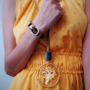 Goldene Halskette mit Lebensbaum Halsketten KOOMPLIMENTS