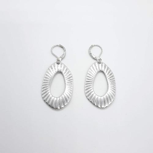 Grosse ovale Ohrringe aus Silber - Ovala Ohrringe KOOMPLIMENTS