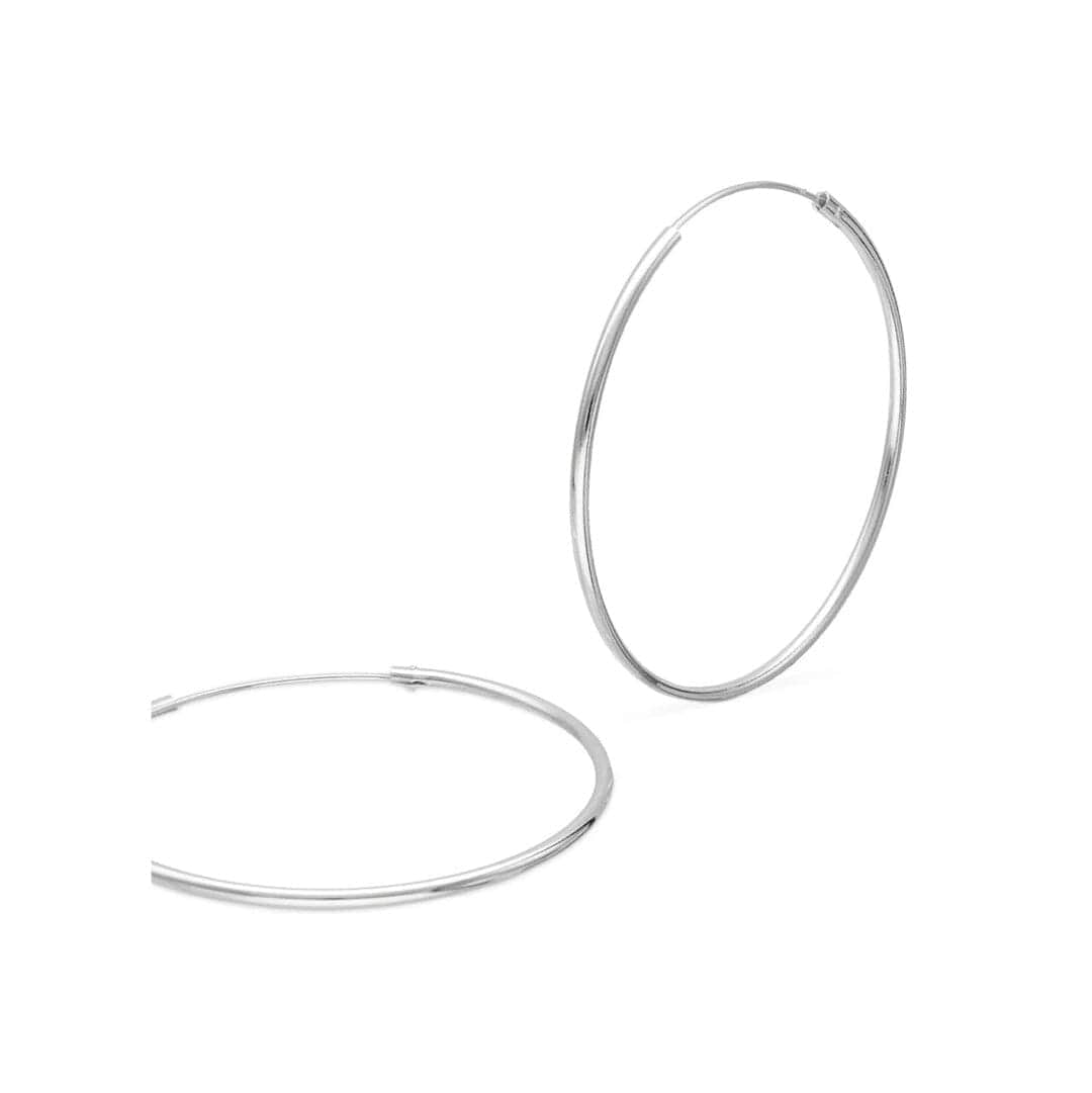Grosse silber Creolen (5 cm) Ohrringe KOOMPLIMENTS