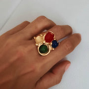 Grosser bunter Ring - Konstellationen Ringe KOOMPLIMENTS